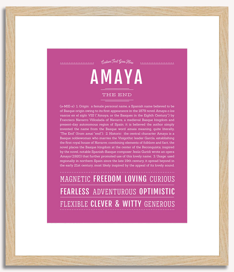 Amaya | Name Art Print