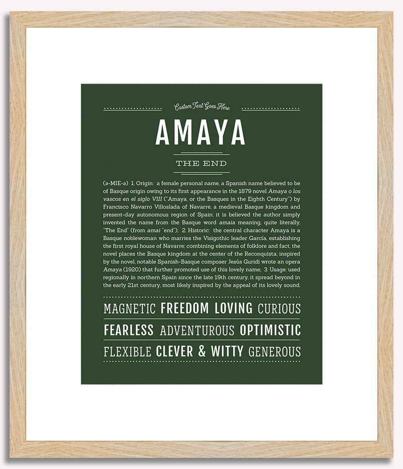 Amaya | Name Art Print