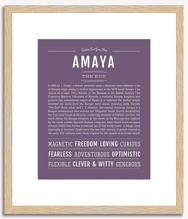 Amaya | Name Art Print