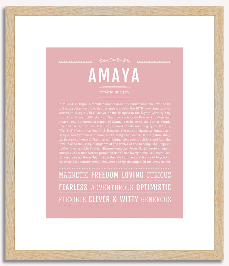 Amaya | Name Art Print