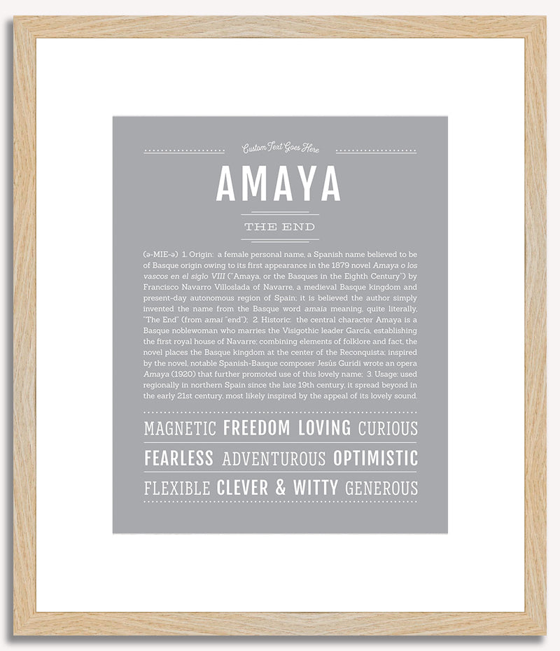 Amaya | Name Art Print