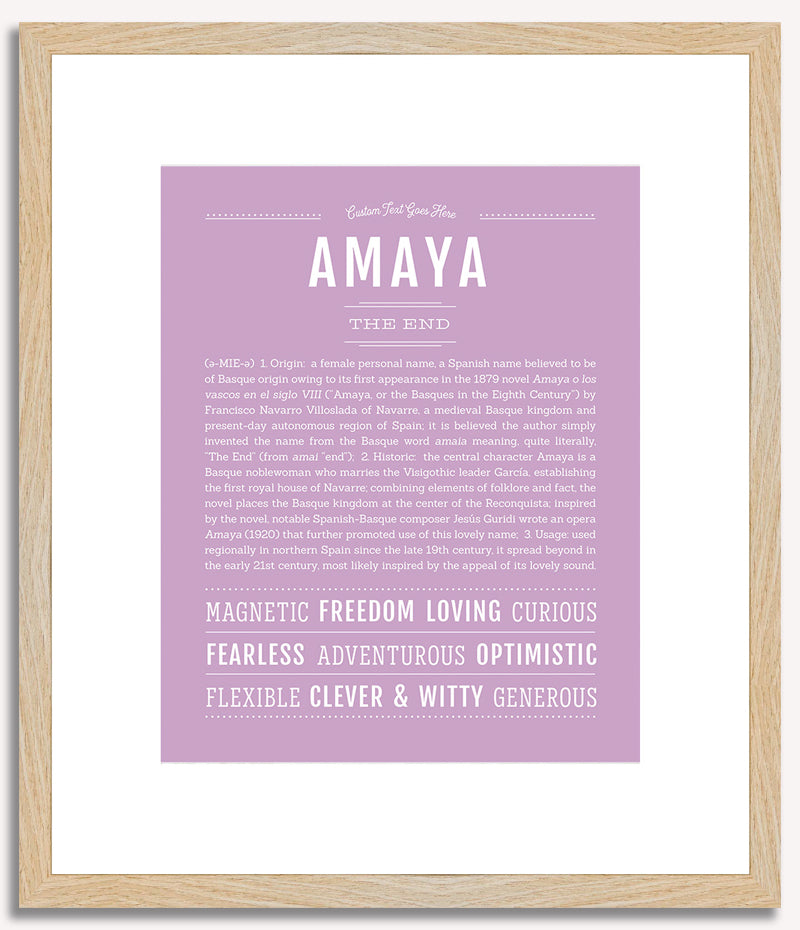 Amaya | Name Art Print