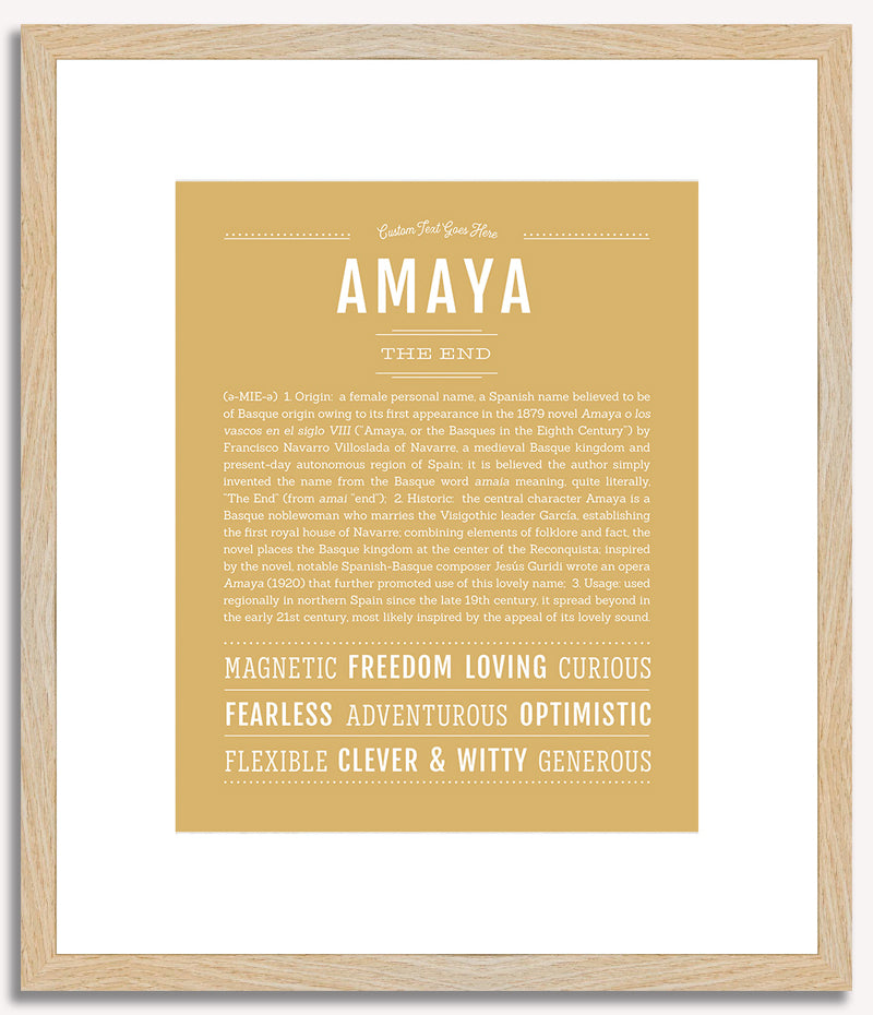 Amaya | Name Art Print