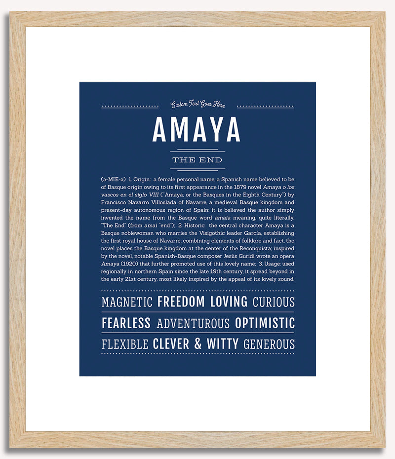 Amaya | Name Art Print