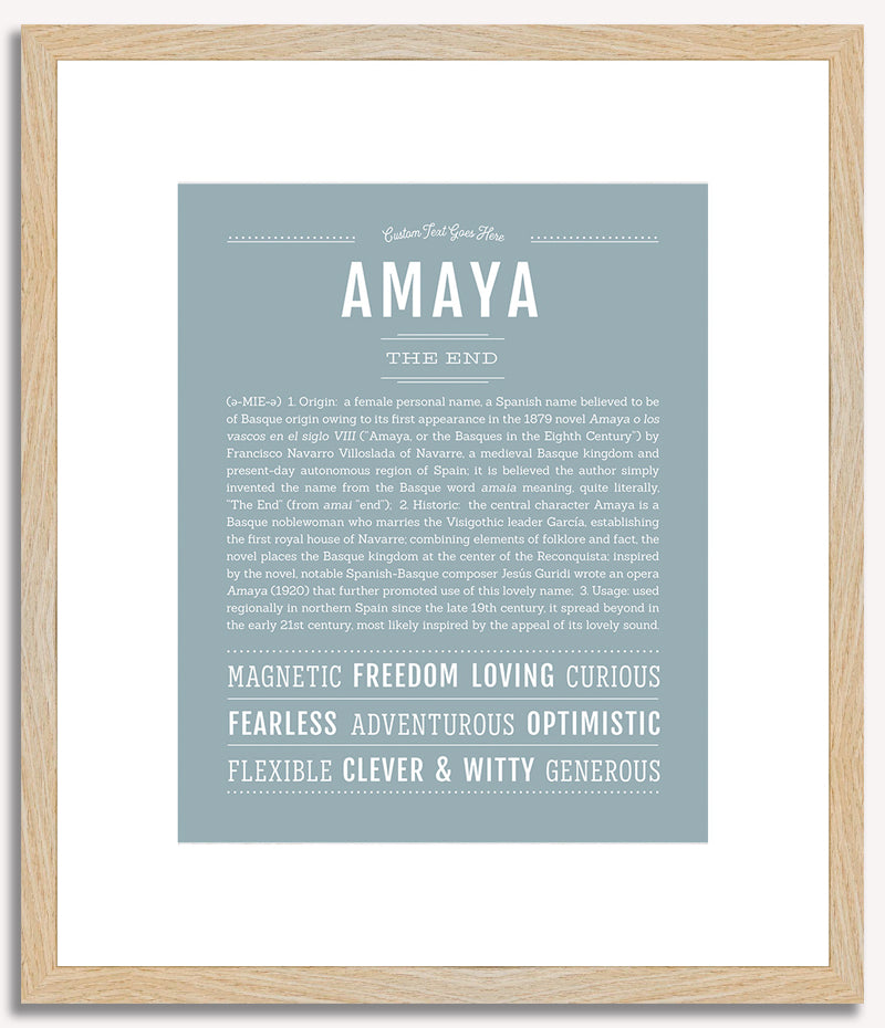 Amaya | Name Art Print