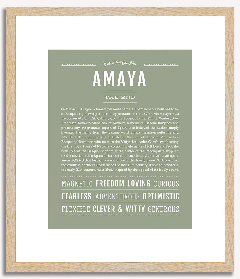 Amaya | Name Art Print