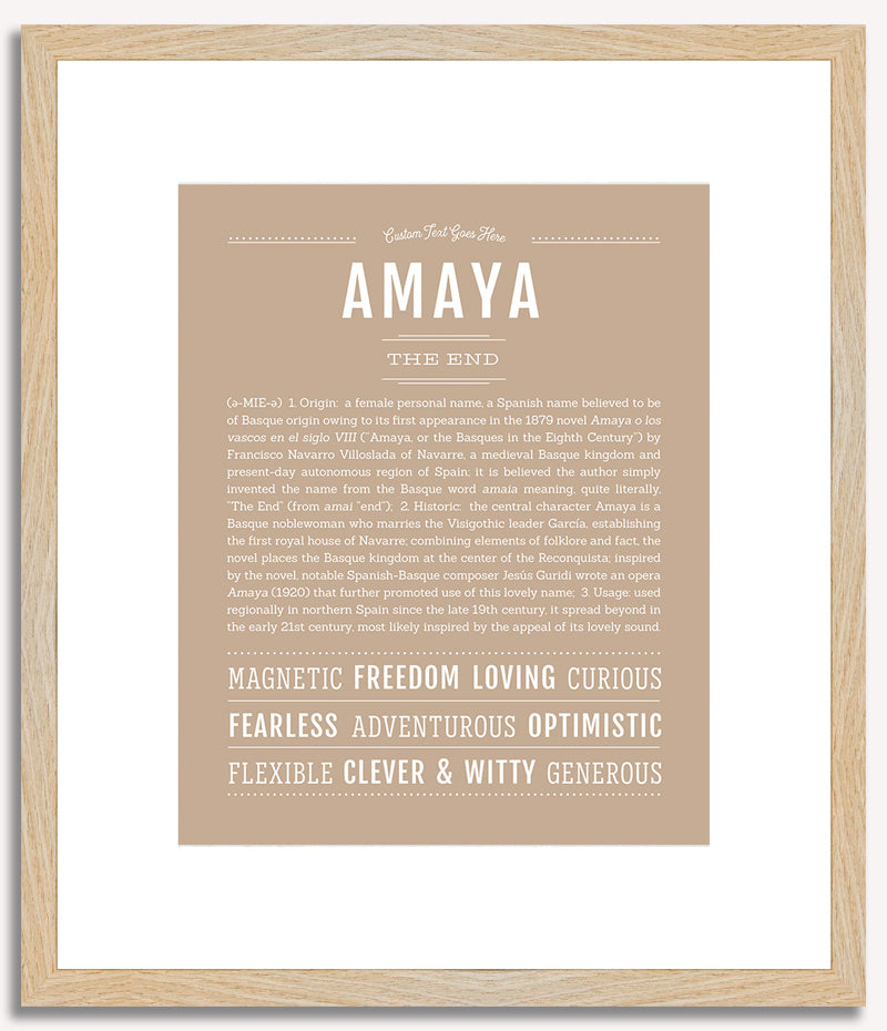 Amaya | Name Art Print