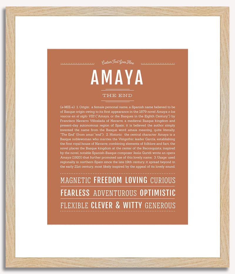 Amaya | Name Art Print