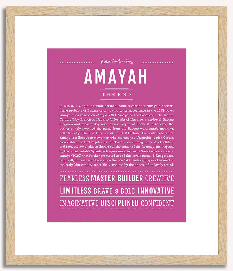 Amayah | Name Art Print