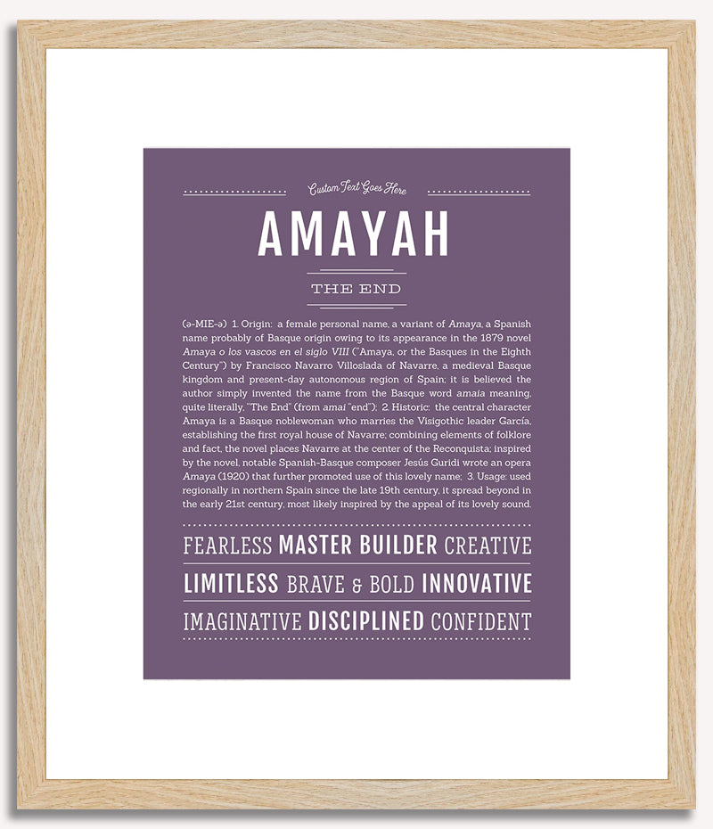 Amayah | Name Art Print