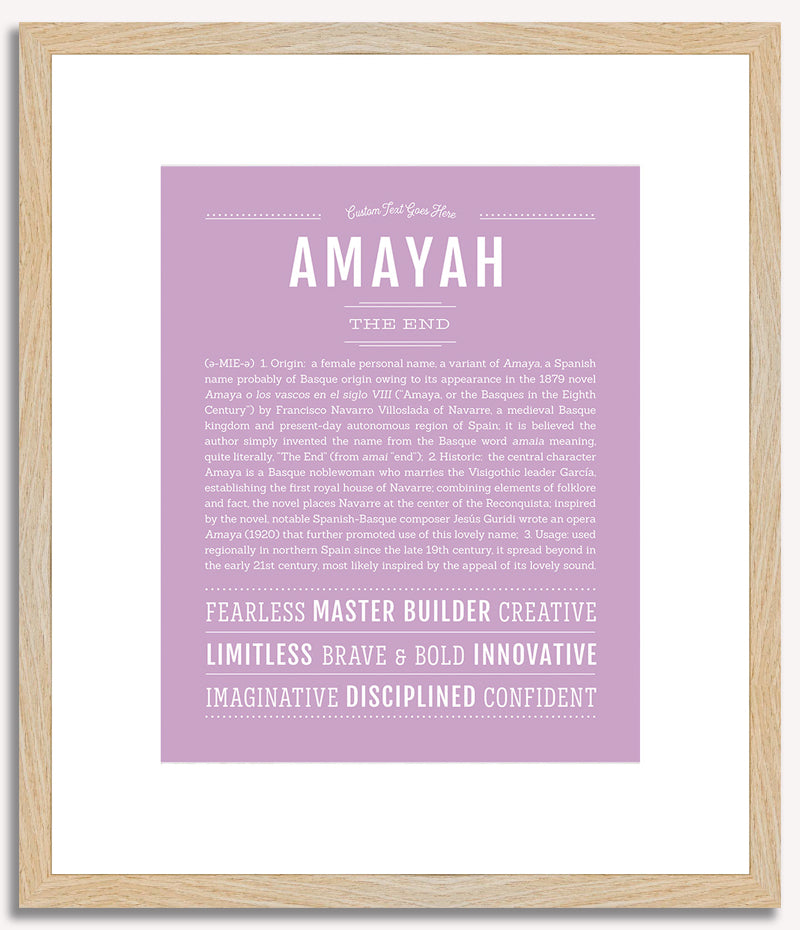 Amayah | Name Art Print