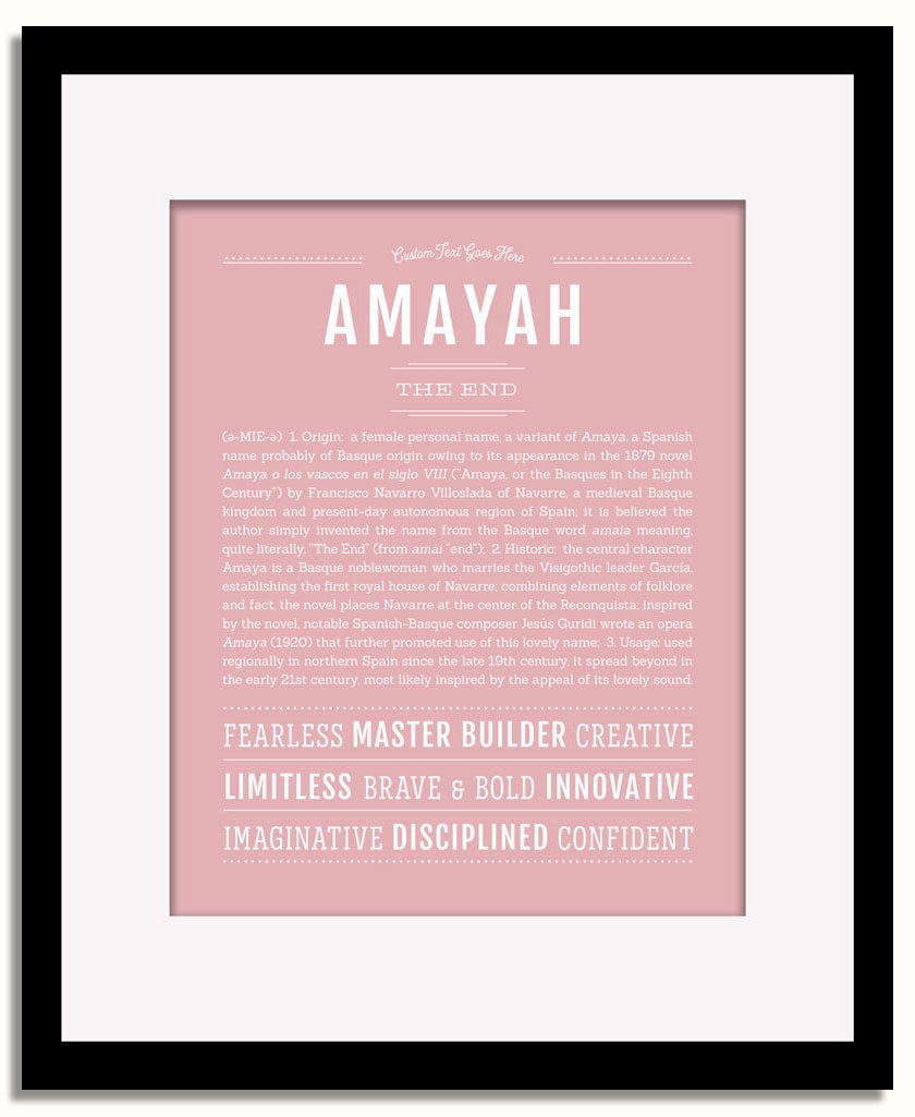 Frame Options | Dusty Rose | Black Frame, Matted