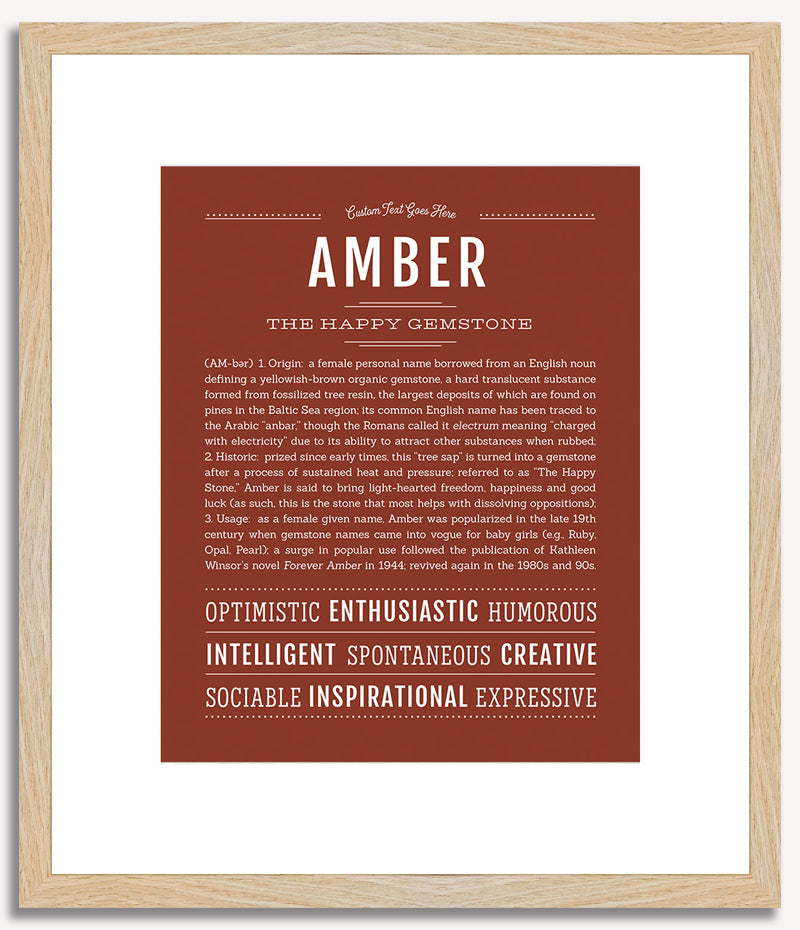 Amber | Name Art Print