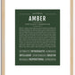 Amber | Name Art Print