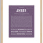 Amber | Name Art Print