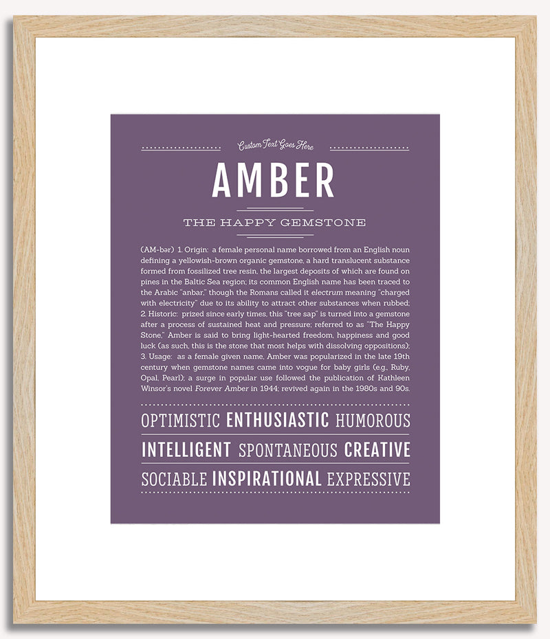 Amber | Name Art Print