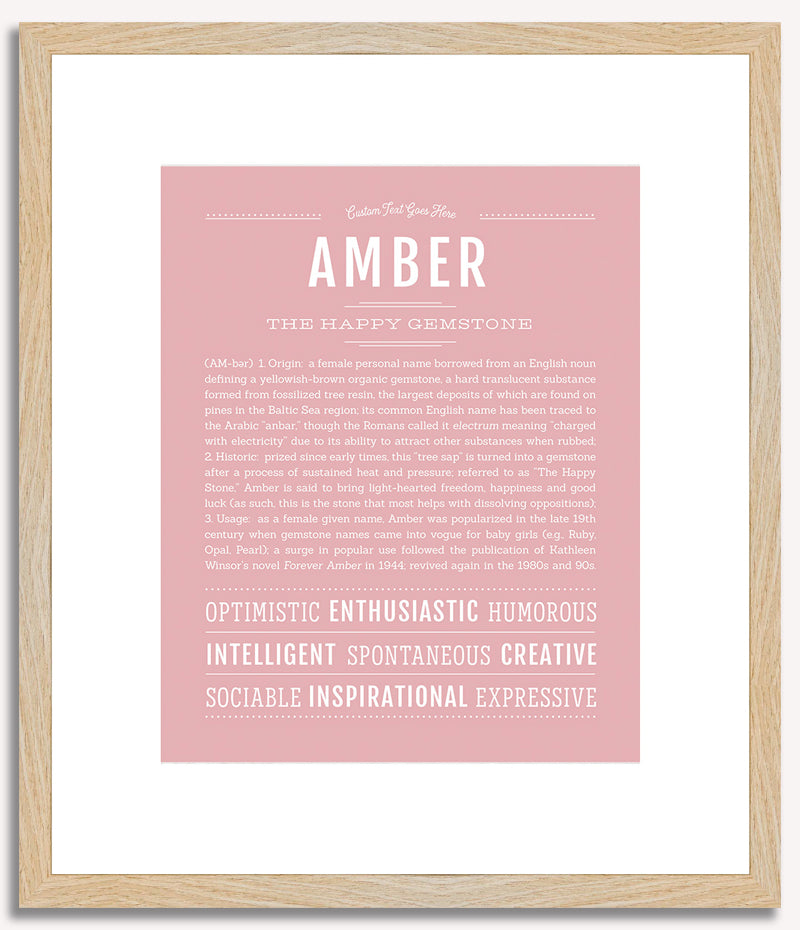 Amber | Name Art Print