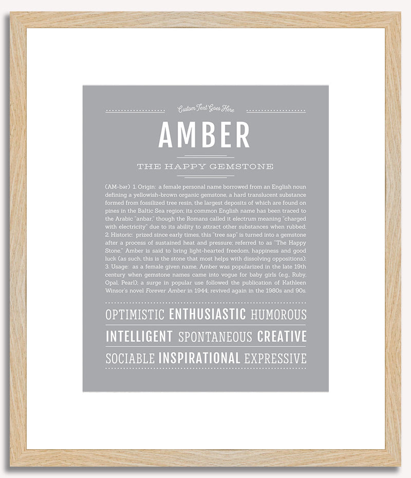 Amber | Name Art Print