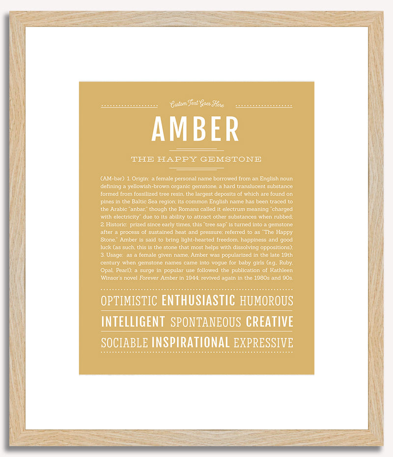 Amber | Name Art Print