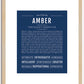 Amber | Name Art Print