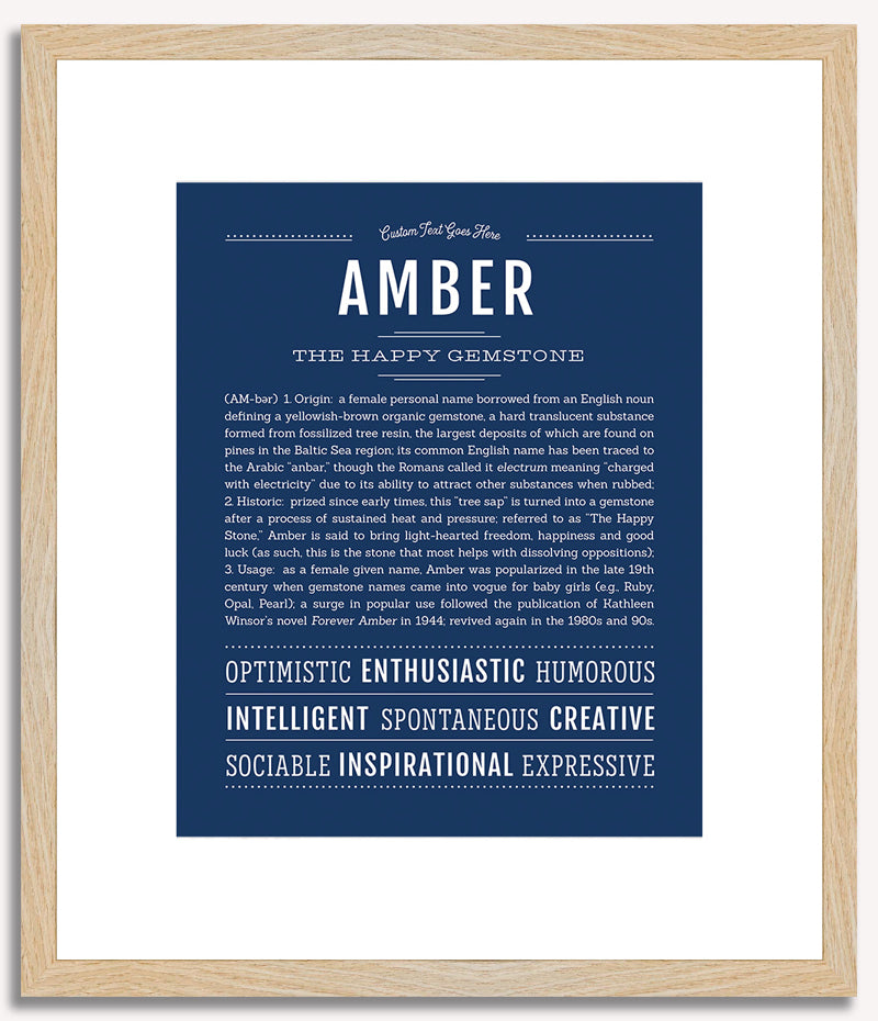 Amber | Name Art Print