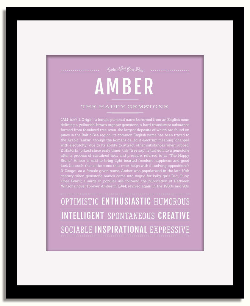 Frame Options | Lilac | Black Frame, Matted