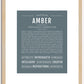 Amber | Name Art Print