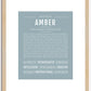 Amber | Name Art Print