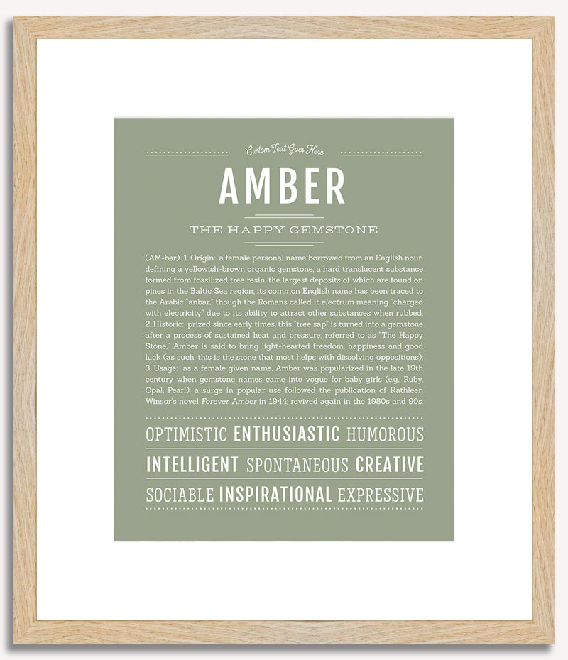 Amber | Name Art Print