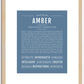 Amber | Name Art Print