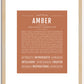 Amber | Name Art Print