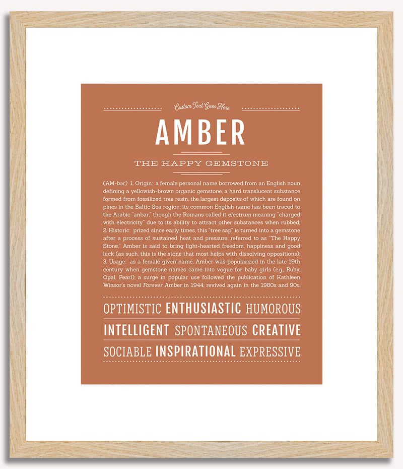 Amber | Name Art Print