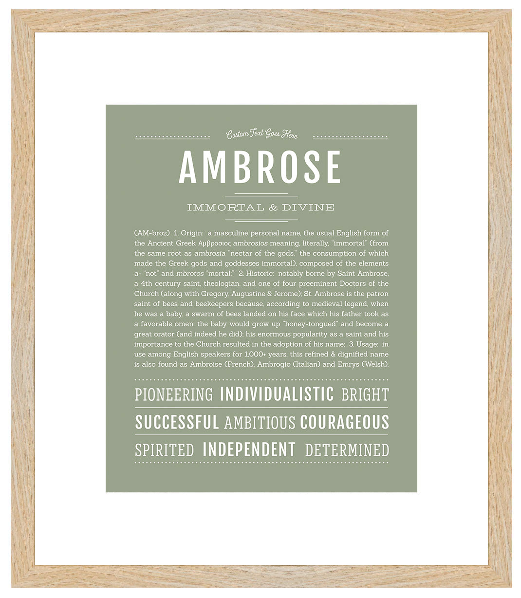 Ambrose | Name Art Print