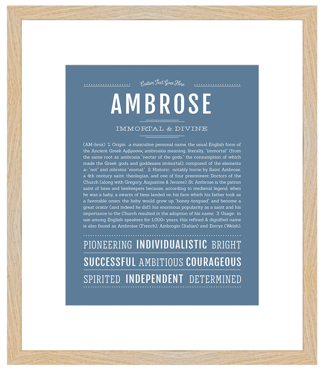 Ambrose | Name Art Print