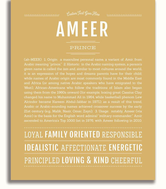 Frame Options | Matte Gold | No Frame