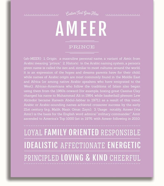 Frame Options | Lilac | No Frame