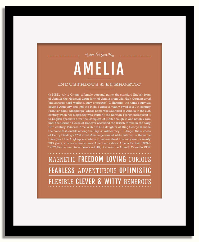 Frame Options | Terra Cotta | Black Frame, Matted