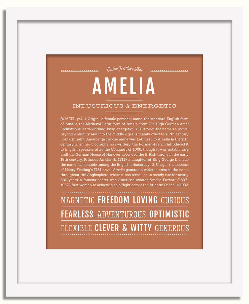 Frame Options | Terra Cotta | White Frame, Matted