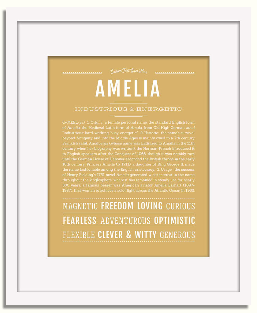 Frame Options | Matte Gold | White Frame, Matted