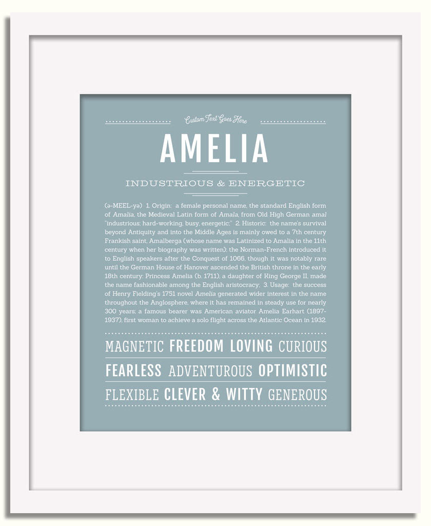 Frame Options | Powder Blue | White Frame, Matted