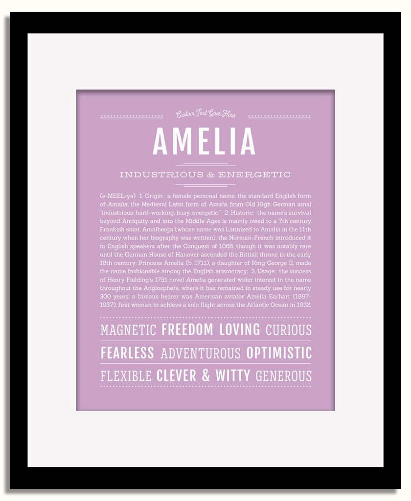 Frame Options | Lilac | Black Frame, Matted