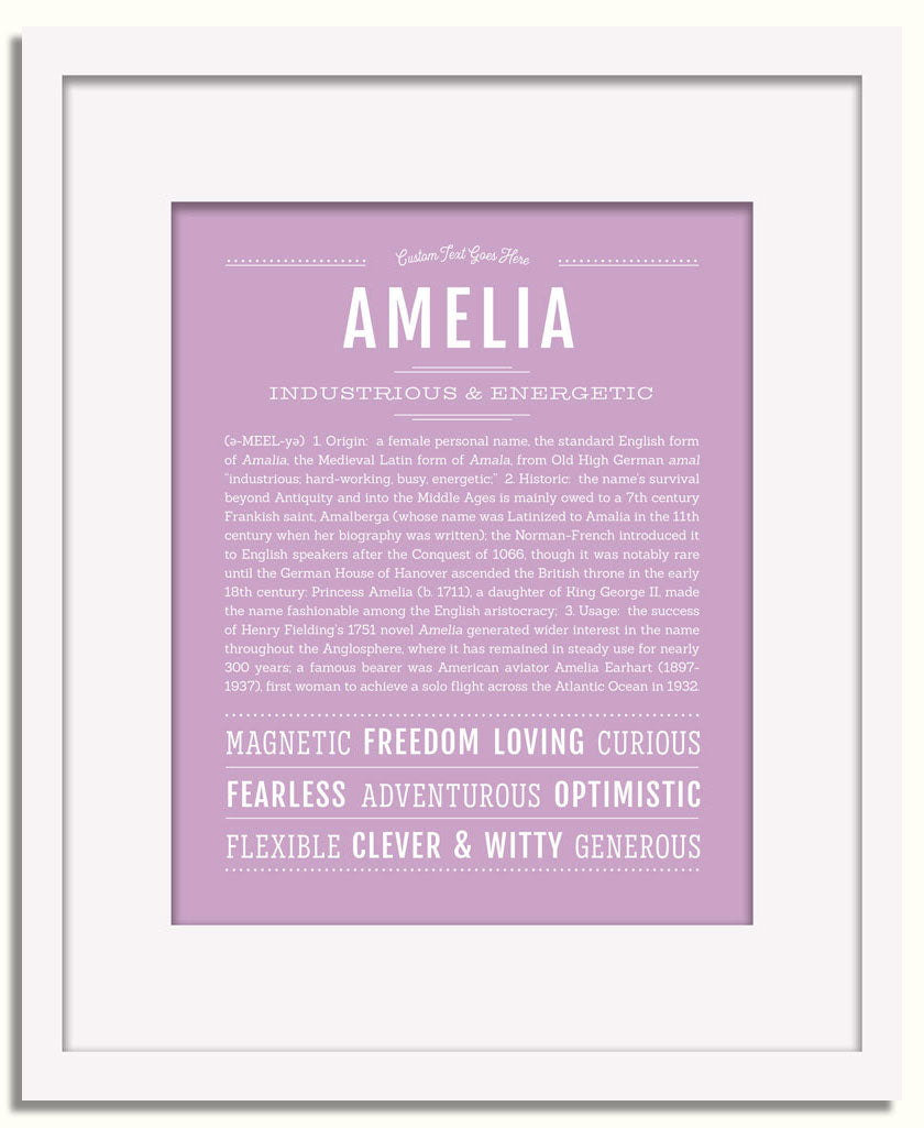 Frame Options | Lilac | White Frame, Matted