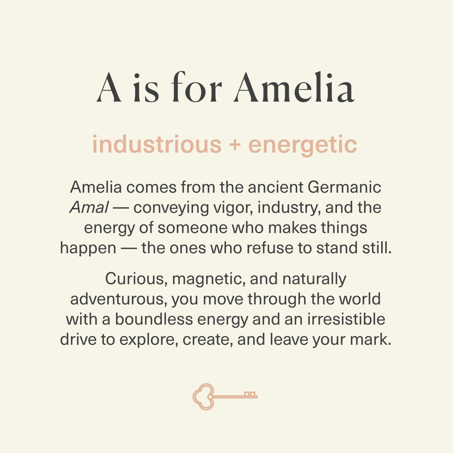 Amelia Name Stories® keepsake art card