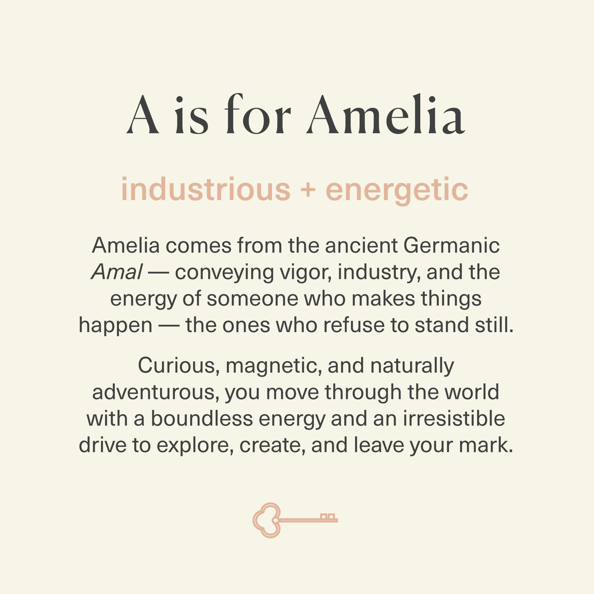 Amelia Name Stories® keepsake art card