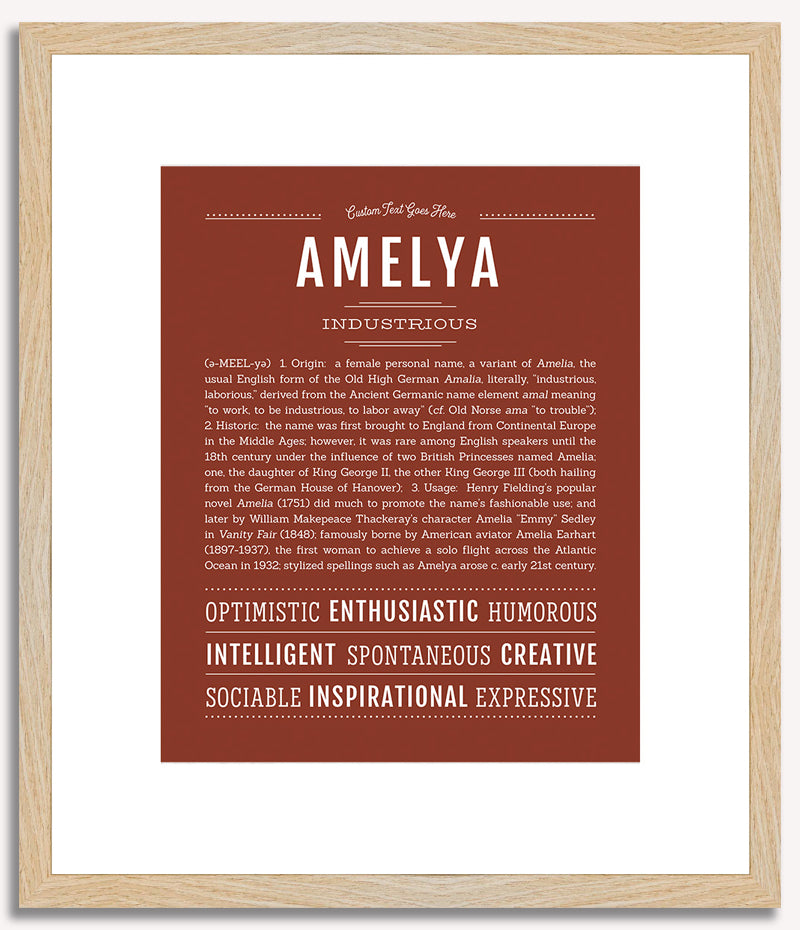 Amelya | Name Art Print