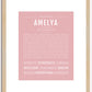 Amelya | Name Art Print