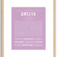 Amelya | Name Art Print