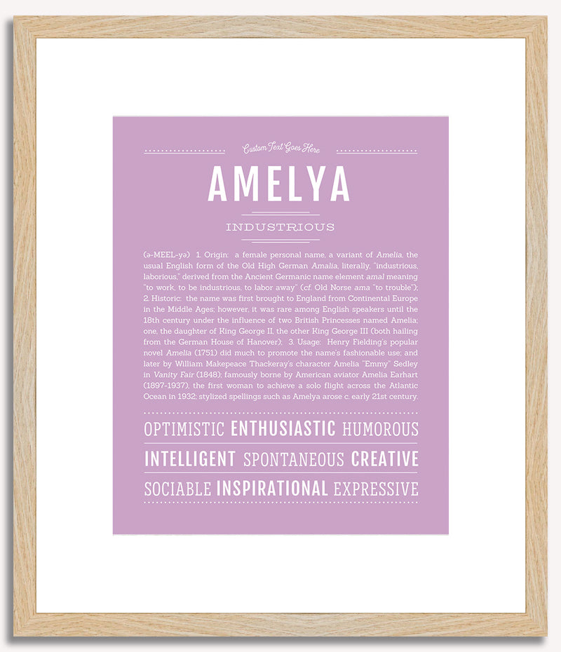 Amelya | Name Art Print