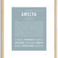 Amelya | Name Art Print