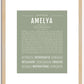 Amelya | Name Art Print